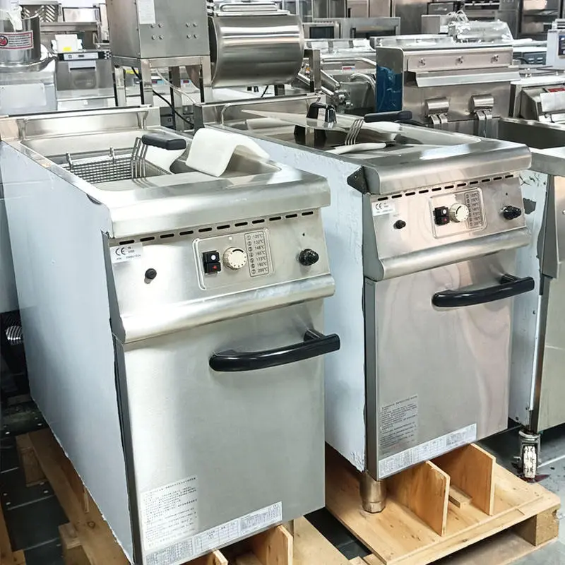 Commercial 21-Liter Gas/LPG Stainless Steel Cooking Fryer Machine Adjustable Temperature Control 1600W+ for Donut Churro — view 6