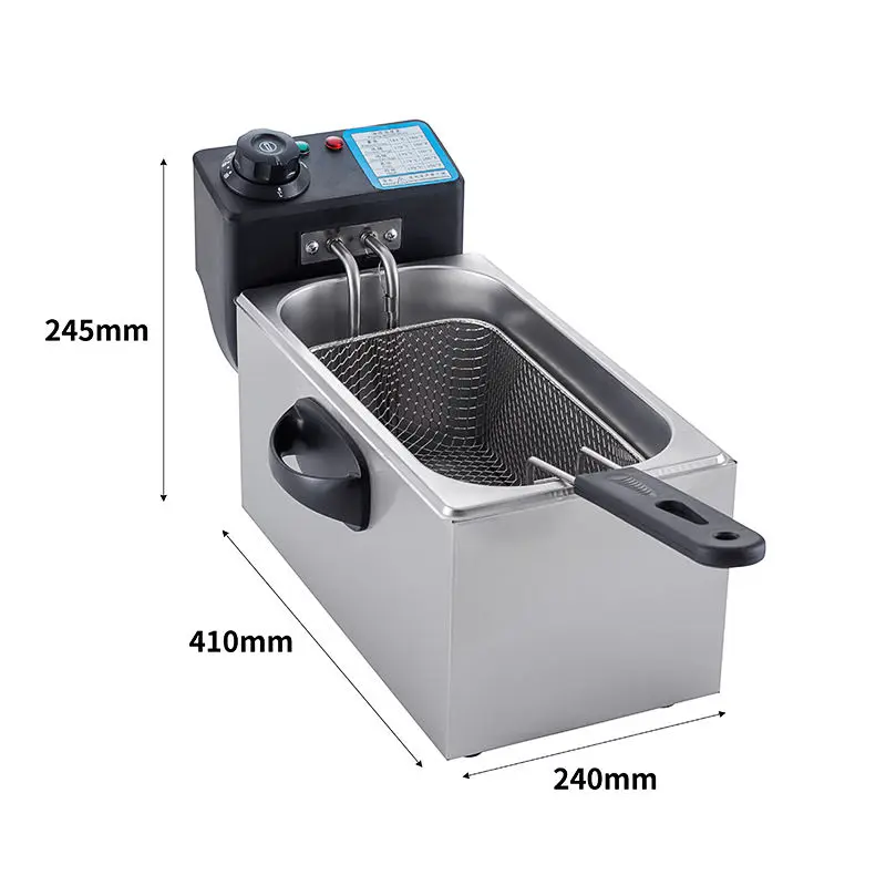 Wholesale 4L 5Liters Belgian Fries Fried Chicken Corndog Stainless Steel Tools Countertop Automatic Deep Fryer — view 4