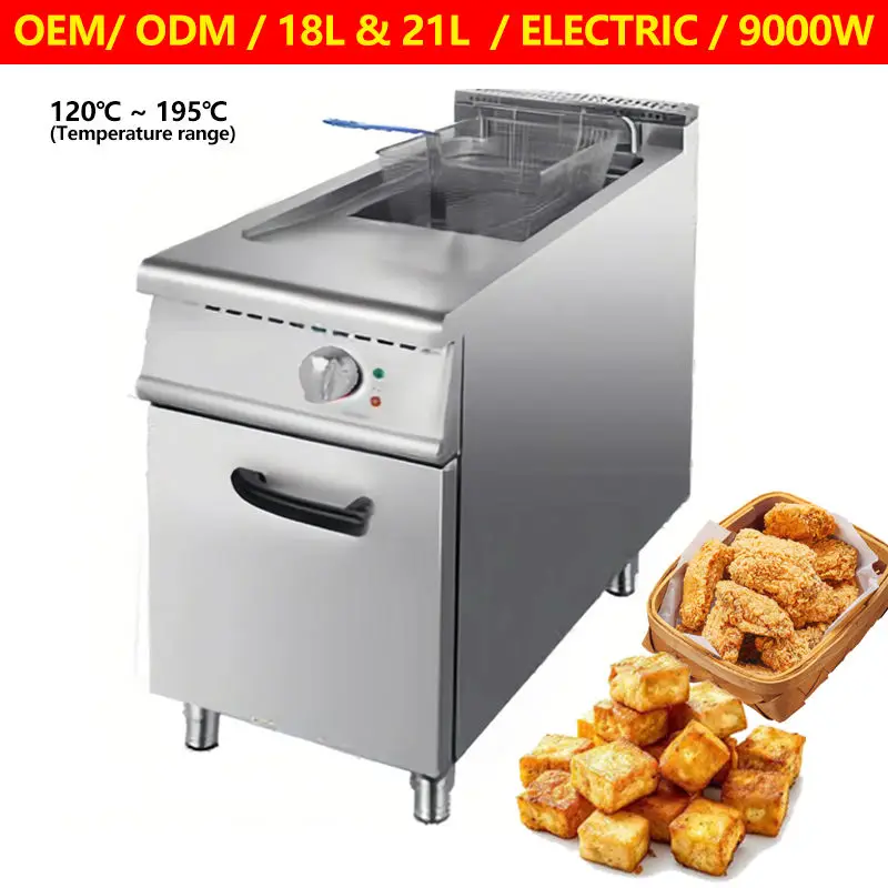 21L 380V Commercial Electric Deep Fryer Catering Equipment Spiral Potato Hot Dog Fries Oil Frying Pan — view 1