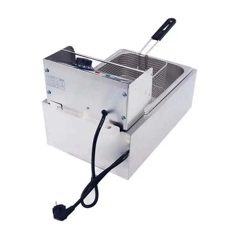 Wholesale Automatic Chicken Tender Chunks 12 L Deep Fryer Semi Automatic Commercial Fryer for Restaurant — image 5