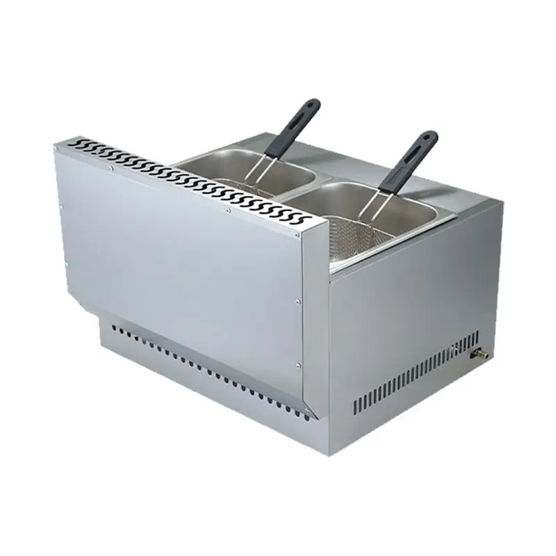 Commercial Electric Outdoor 2 Bag Manual Deep Fryer Electromagnetic Drum Computerized Control Stainless Steel Sweet Potato — image 3
