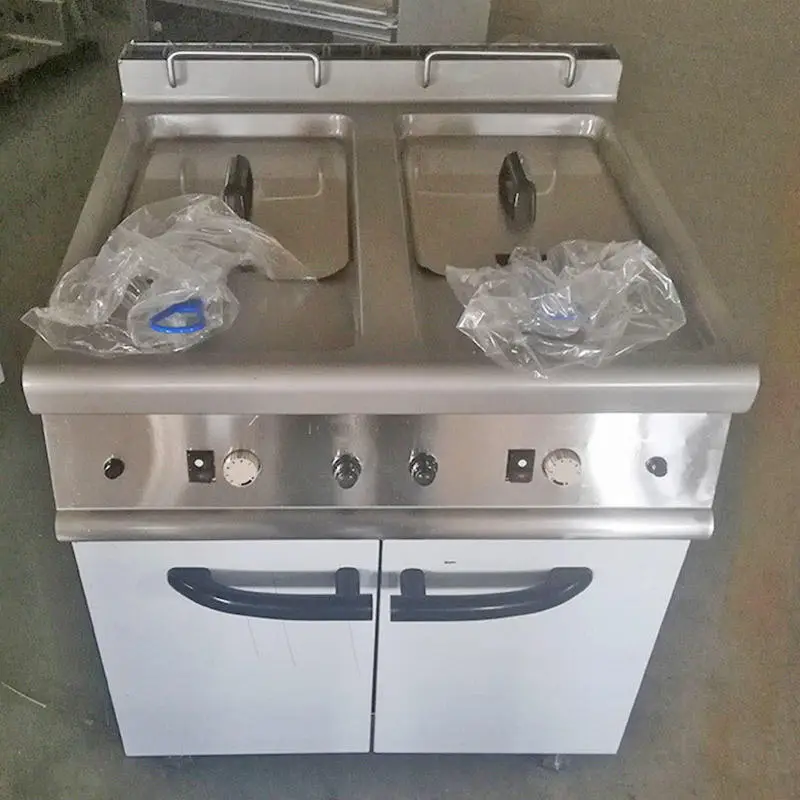 Double Tank 21L+21L Commercial Gas Frying Pan Stainless Steel 42L Propane Gas Fryer Chicken Churros Hot Dog Fries — image 5