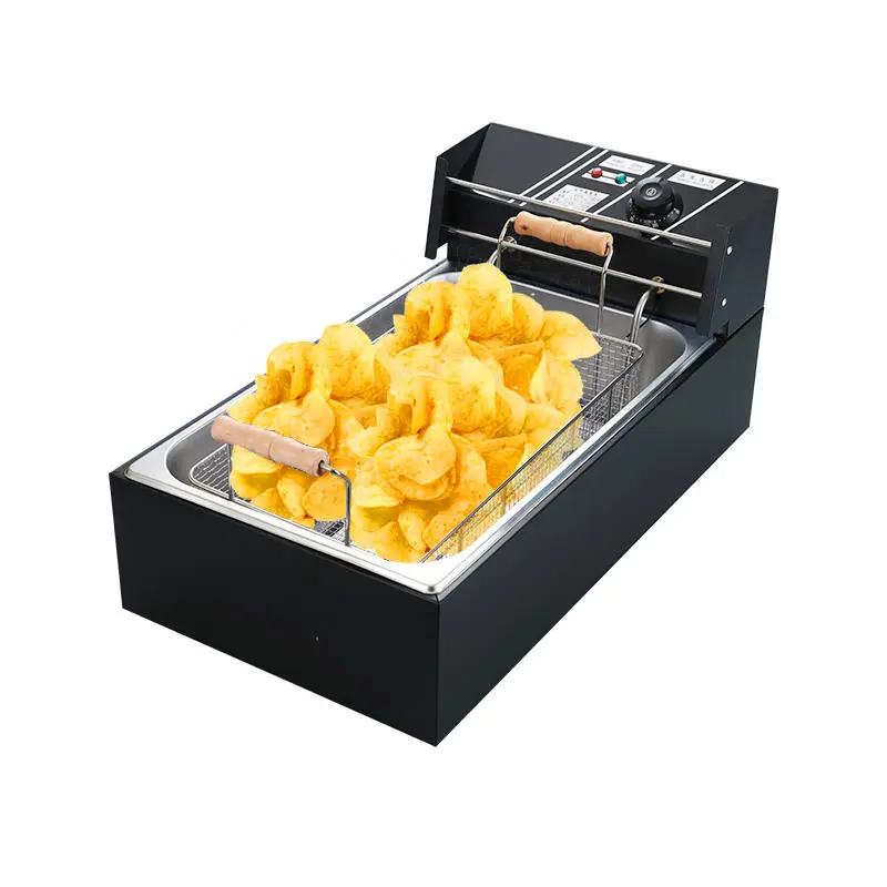 Zhongshan Manufacturer Multiple Functions 12L Stainless Steel Countertop No Smoke Electric Commercial Deep Fryer Household — image 3