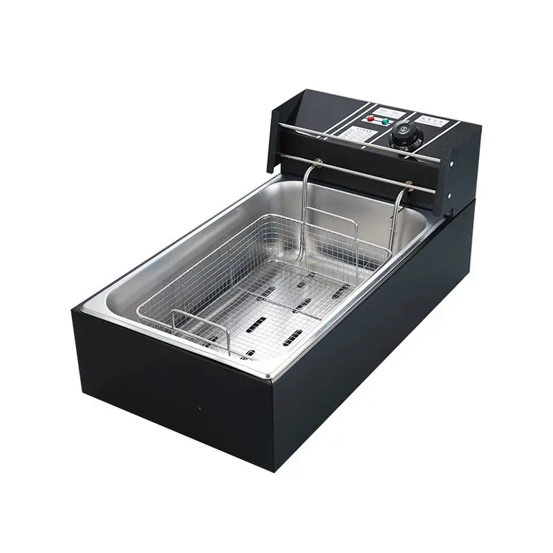 Zhongshan Manufacturer Multiple Functions 12L Stainless Steel Countertop No Smoke Electric Commercial Deep Fryer Household — image 4