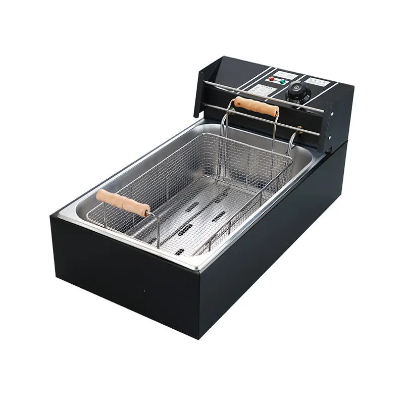 Zhongshan Manufacturer Multiple Functions 12L Stainless Steel Countertop No Smoke Electric Commercial Deep Fryer Household — image 5