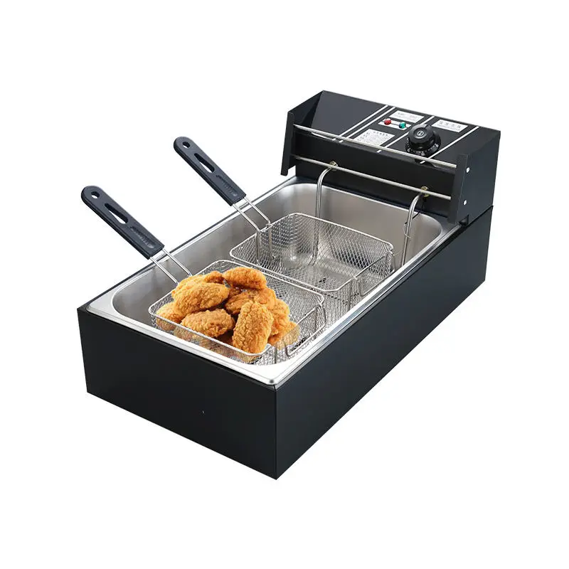 Zhongshan Manufacturer Multiple Functions 12L Stainless Steel Countertop No Smoke Electric Commercial Deep Fryer Household — image 6