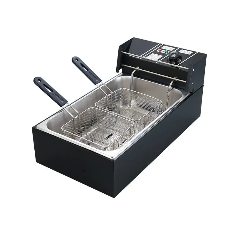 Zhongshan Manufacturer Multiple Functions 12L Stainless Steel Countertop No Smoke Electric Commercial Deep Fryer Household — image 7