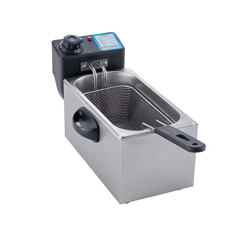 Capacity Optional Stainless Steel Portable Restaurant Electric Donut Potato Chips Commercial Household Chicken Deep Fryer — image 3
