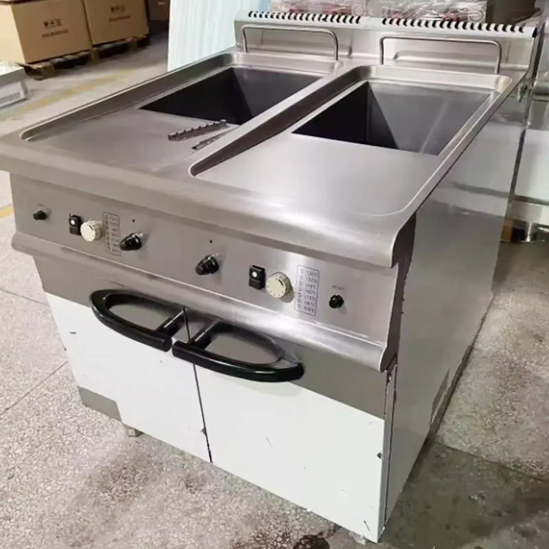 Dual Baskets 18L LPG Deep Fryer 36L Gas Frying Fried Machine 120 - 200° Stainless Steel Oil Frying Chicken Hot Dog Fries — image 6