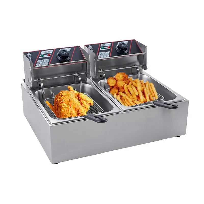 Desktop Double Tank Children Pastel Automatic Switch 6LX2 Fryer Cooking Equipments Deep Fryer — view 1