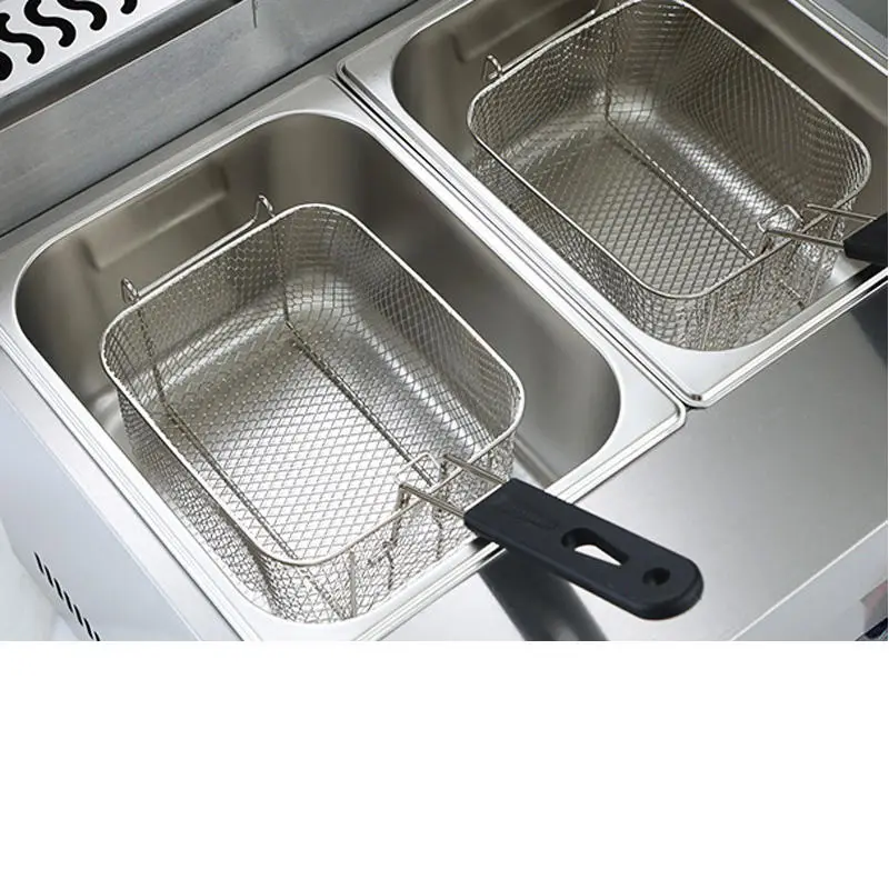 High Quality Electric 12L Stainless Steel Commercial Outdoor Chicken Wing Doughnut Chips Fryer — view 5