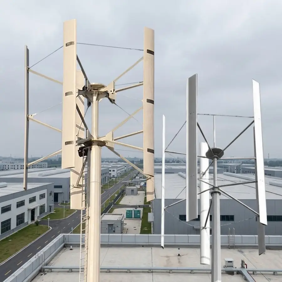 Wholesale Low Rpm Solar Energy Storage System Vertical Wind Generator 200kw High Efficiency 11.5m Turbine Height Aluminum Alloy — image 3