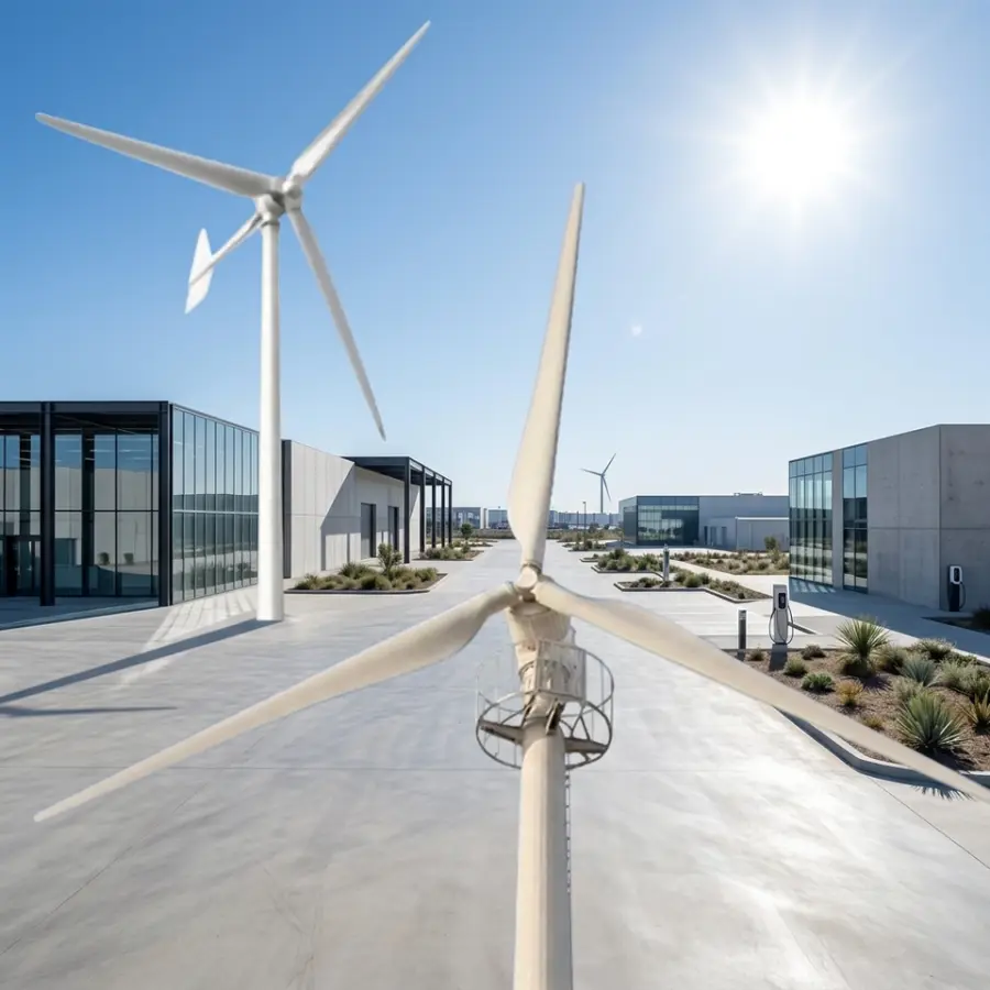 High Efficiency 220v 380v 50kw Horizontal Wind Turbine Supplier 12.6m Rotor Diameter Reinforced Glass Fiber Blades for — image 3