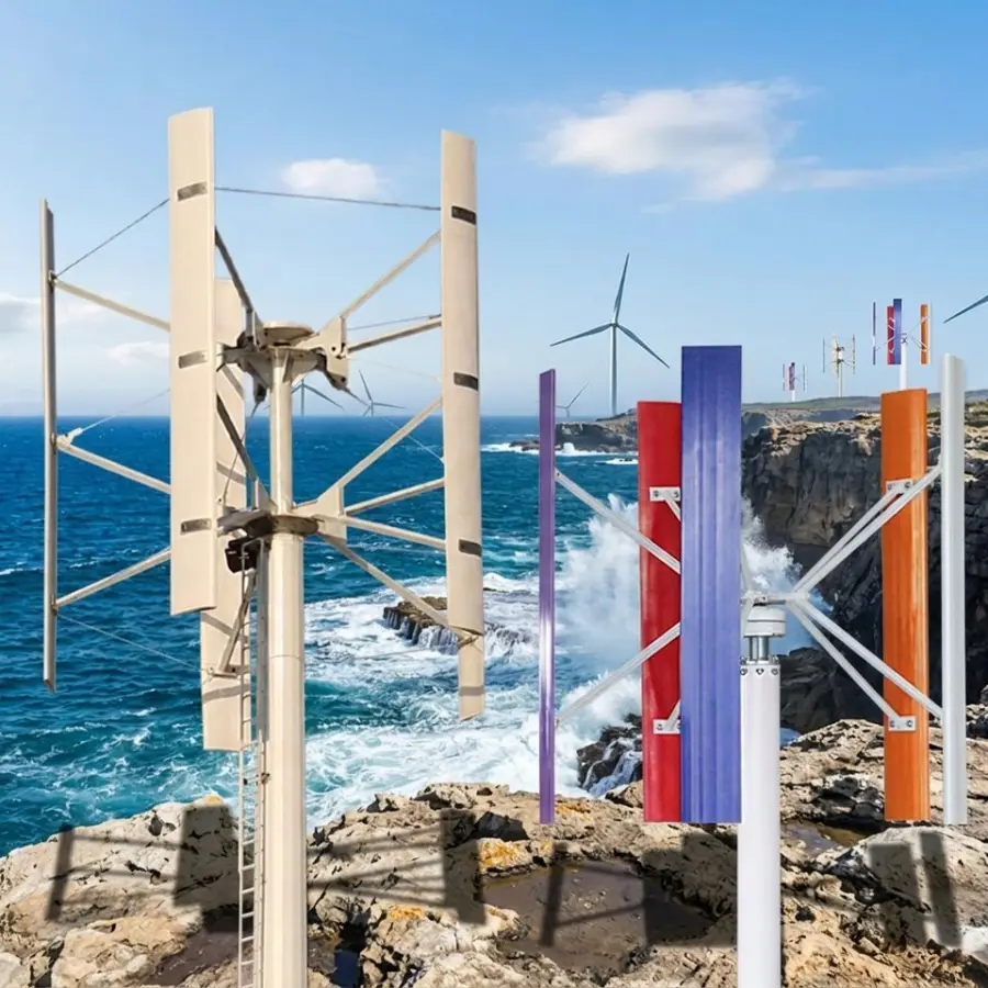 High Quality 100KW H Type Wind Generator Energy Power Vertical Axis Windmill Wind Turbine 400V 9.5m Rotor Diameter Aluminum — image 3