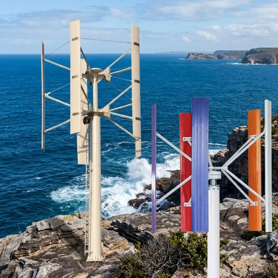 High Quality 100KW H Type Wind Generator Energy Power Vertical Axis Windmill Wind Turbine 400V 9.5m Rotor Diameter Aluminum — image 5