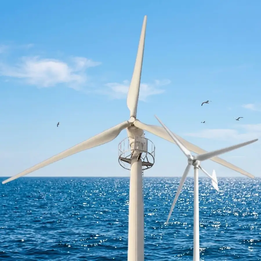 100kW Horizontal Axis Wind Turbine 220v/380v/400v Electronic Control Permanent Magnet Direct Drive 3 Blades 19m Wind Gen — view 5