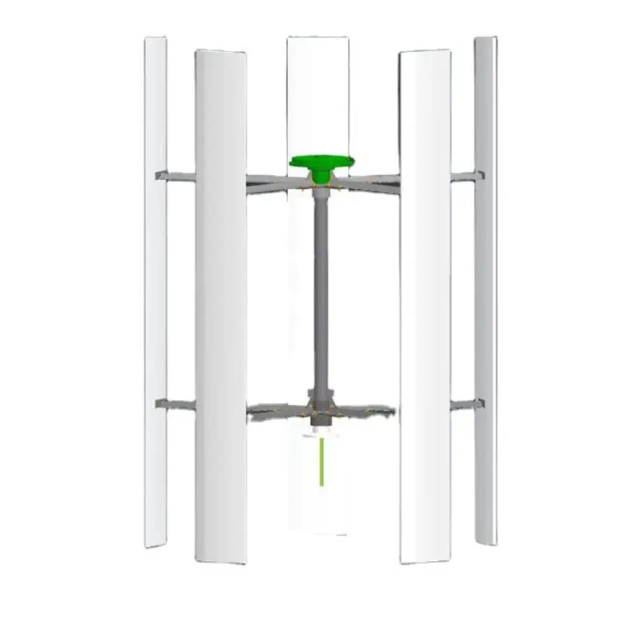 50kw H Type Vertical Wind Turbine Power Generator with Aluminum Alloy Blades (5 Blades) for Land and Boat 380V Low Speed — image 3