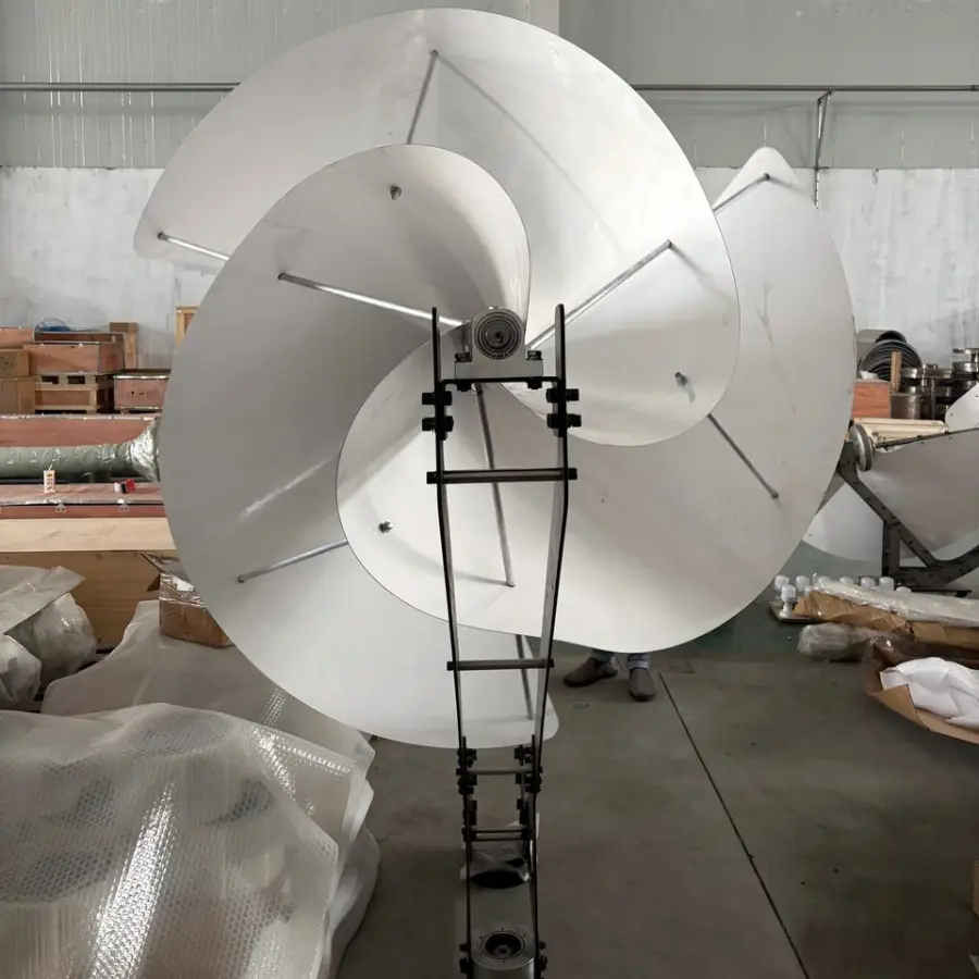 1KW-5KW / 1KVA-5KVA Low Noise Archimedes Spiral Wind Turbine 12V 24V 48V 96V 220V 3-Phase — view 2