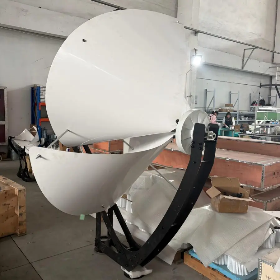 1KW-5KW / 1KVA-5KVA Low Noise Archimedes Spiral Wind Turbine 12V 24V 48V 96V 220V 3-Phase — view 4