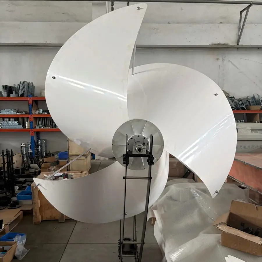 1KW-5KW / 1KVA-5KVA Low Noise Archimedes Spiral Wind Turbine 12V 24V 48V 96V 220V 3-Phase — view 5