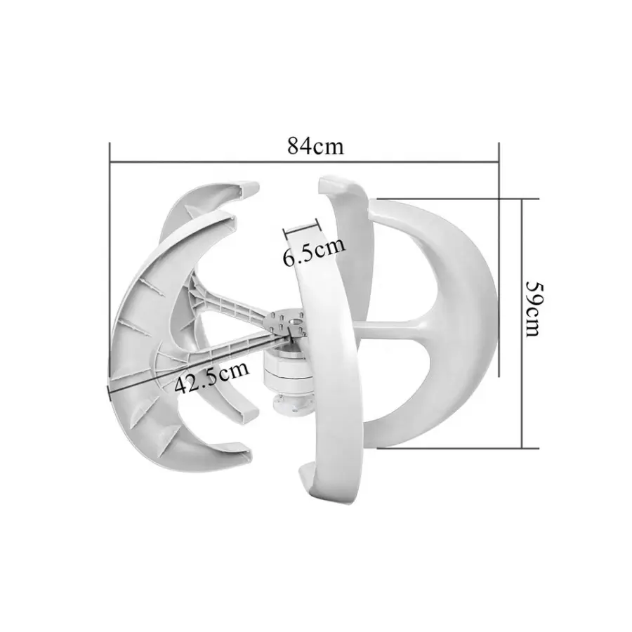 1000W 12V 24V Maglev Vertical Axis Wind Turbine Generator with MPPT Charge Controller for Home System — image 3