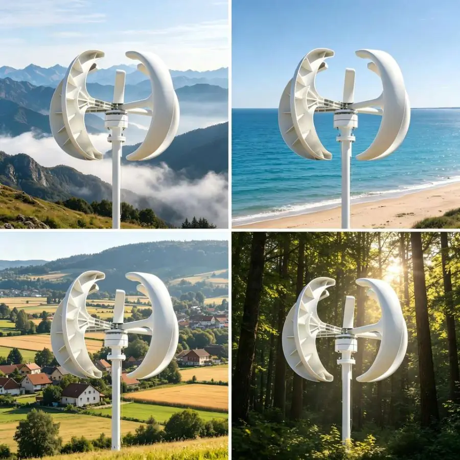 1000W 12V 24V Maglev Vertical Axis Wind Turbine Generator with MPPT Charge Controller for Home System — image 7