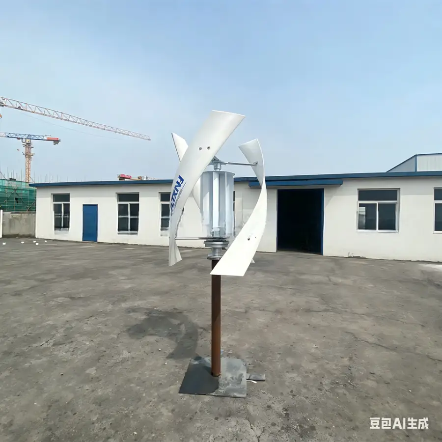 2000W Residential Vertical Axis Wind Turbine 12V 24V 48V Low Noise 3-Blade Generator with MPPT Controller — view 6