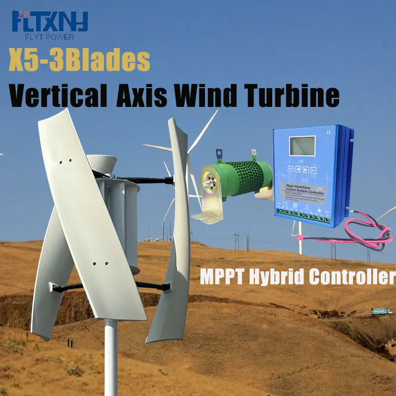 500W 800W 1Kw 2Kw 3Kw 12V 24V 48V Vertical Axis Wind Turbine for Home Use Generator for Wind Power Freepower — image 5