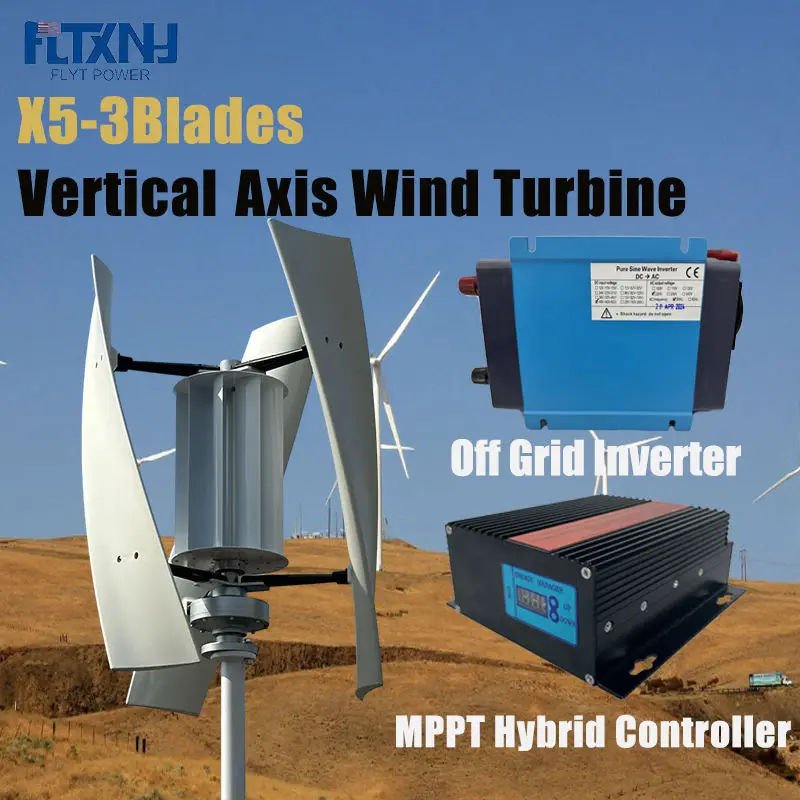 500W 800W 1Kw 2Kw 3Kw 12V 24V 48V Vertical Axis Wind Turbine for Home Use Generator for Wind Power Freepower — image 7
