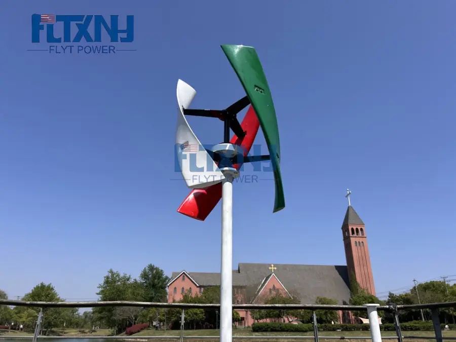 EU Vertical Axis Wind Generator Rooftop 48v 600w Wind Power Turbine Generator Permanent Magnet Generator Windkraftanlage — view 2