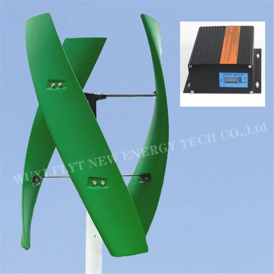 1kw Vertical Axis 24v 48v 800w 3 Blades Coreless Wind Power Turbine Generator Permanent Magnet Generator Windkraftanlage — image 4