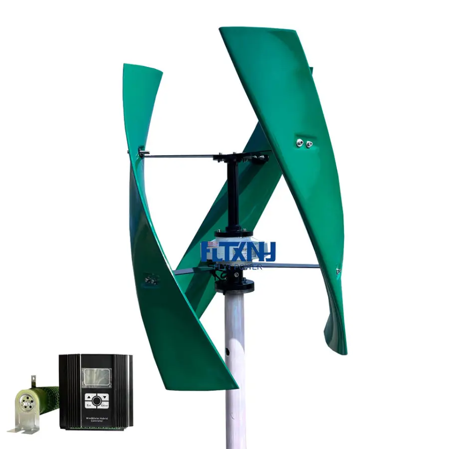 1kw Vertical Axis 24v 48v 800w 3 Blades Coreless Wind Power Turbine Generator Permanent Magnet Generator Windkraftanlage — image 7