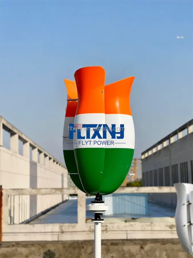 Home Flower Wind Turbine System Residential Free Power Wind Generator 600w 1kw 2kw 3kw 5kw Rooftop Install — view 1