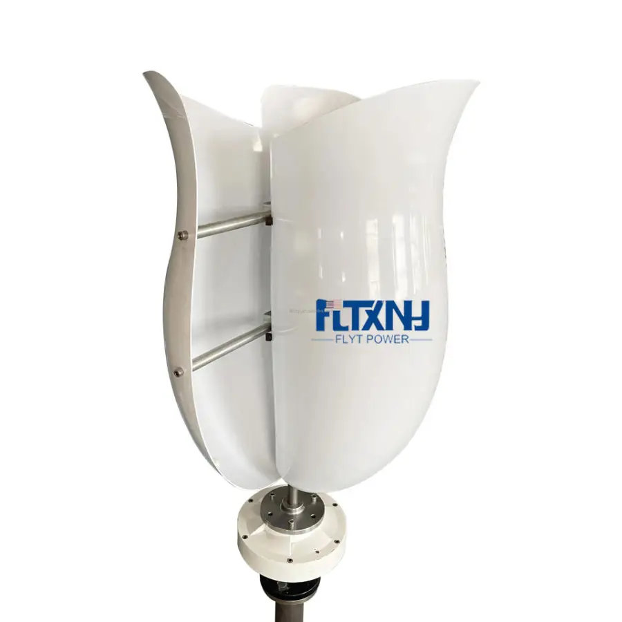 Home Flower Wind Turbine System Residential Free Power Wind Generator 600w 1kw 2kw 3kw 5kw Rooftop Install — view 6