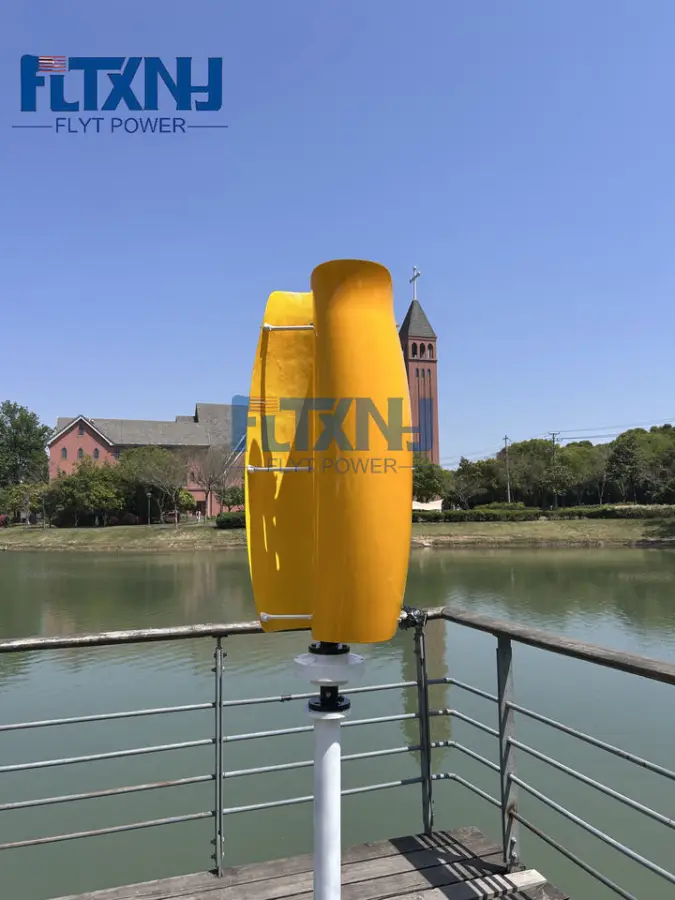 Poland Shipping 300w 12v White Color Wind Silent Tulip Flower Vertical Axis Turbine Power for Home 12v Free Power — view 3