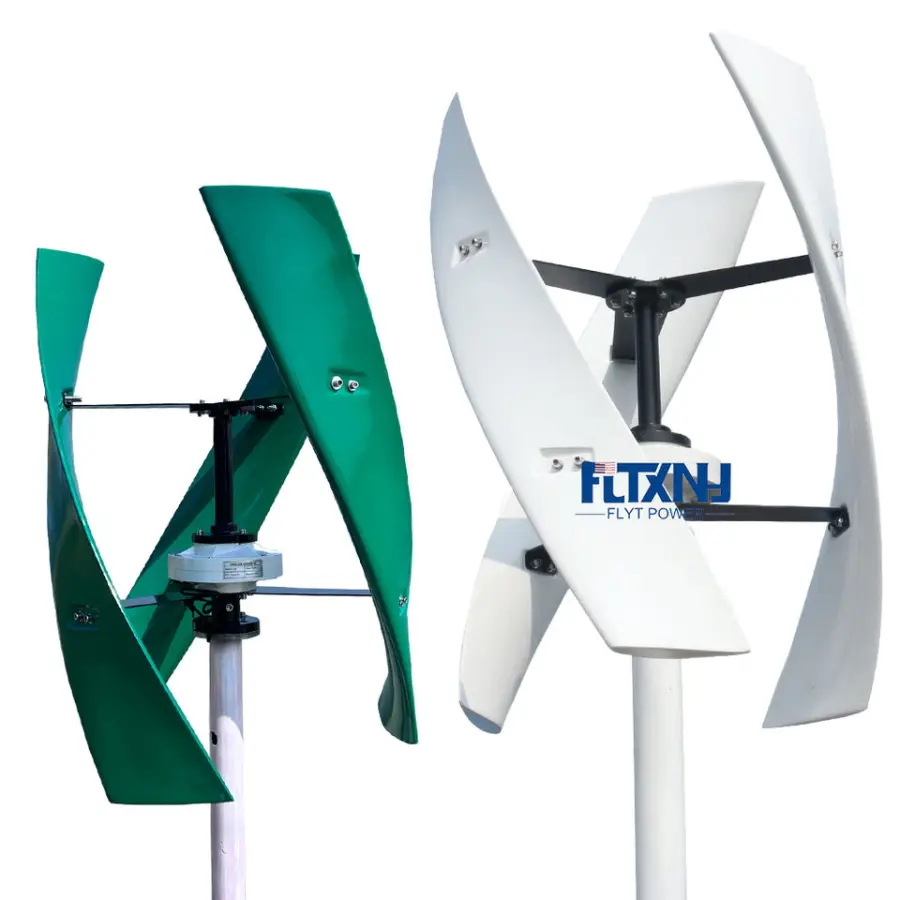 EU Vertical Axis 24v 48v 600w 1000w 3 Blades Coreless Wind Power Turbine Generator Permanent Magnet Generator Windkrafta — view 1