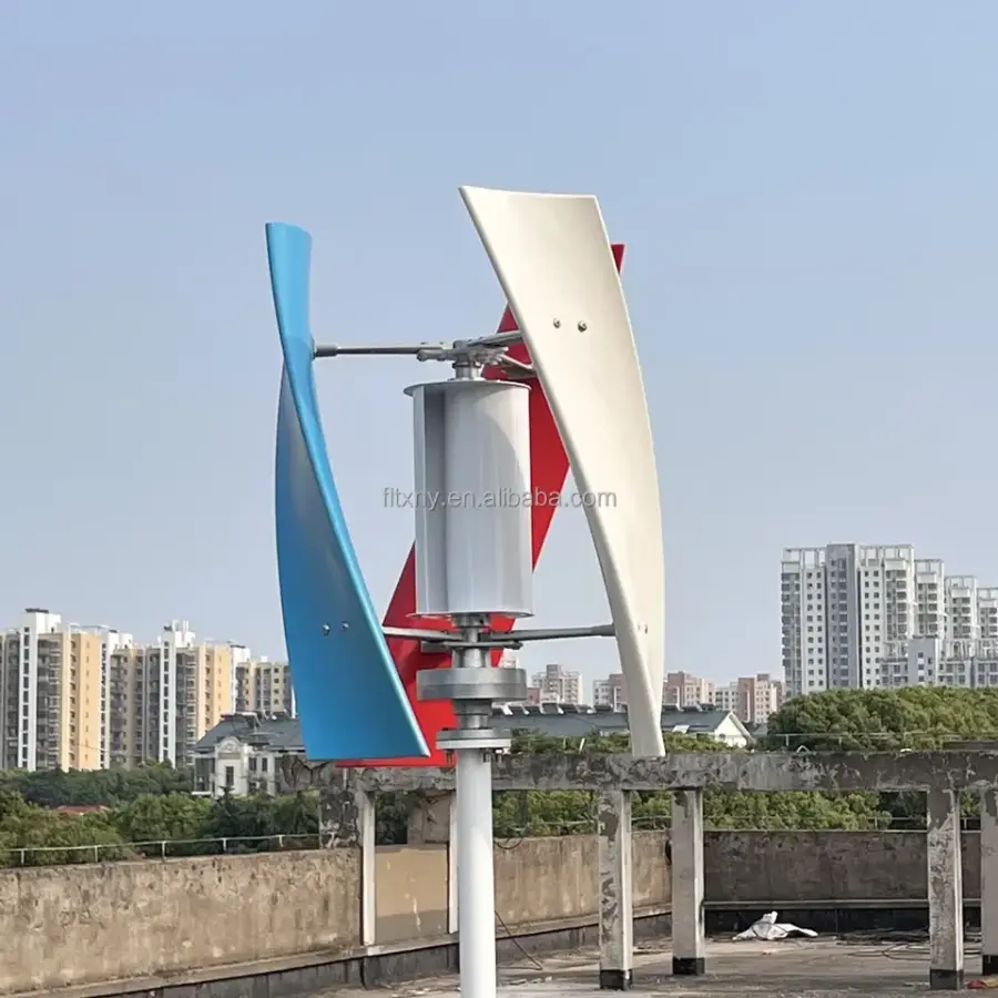 Factory Customize Color 600w 1000w Flower Wind Turbine System Residential Free Power Wind Generator Rooftop Install 1200w — image 4