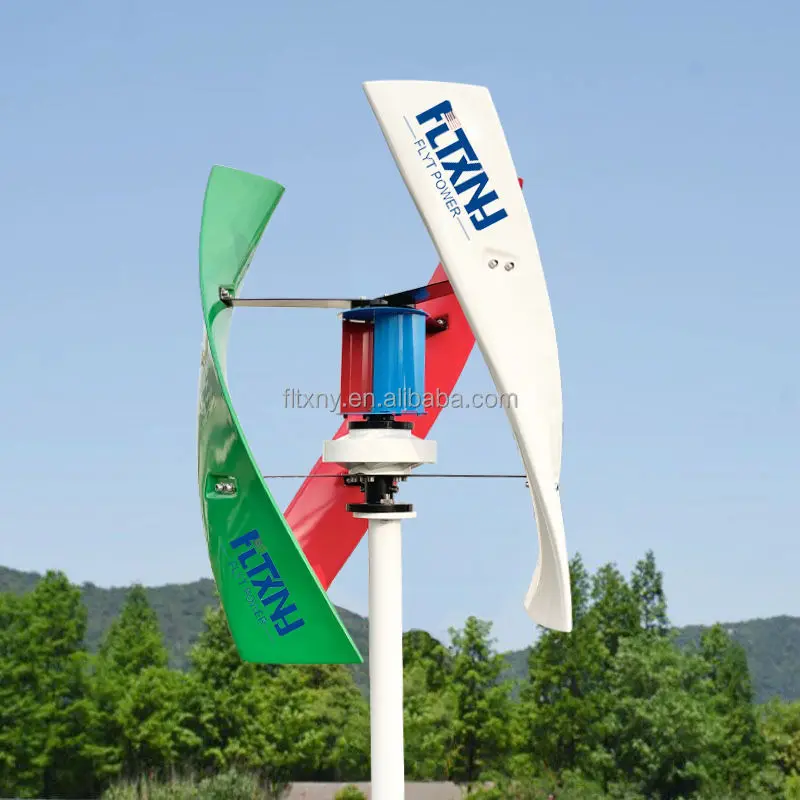China Factory 2000w 12/24v Vertical Axis Wind Power Generator Turbine Price Wind Energy Generator Home Wind Turbine — view 1