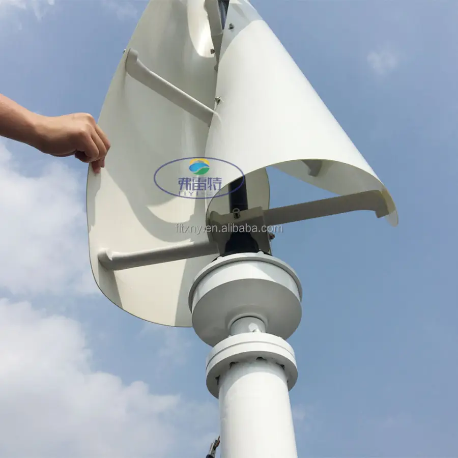 Residential Windkraftanlage Power Roof Use Portable 1kw 2kw 3kw 5kw Wind Turbine Solar Panel Hybrid System — view 1