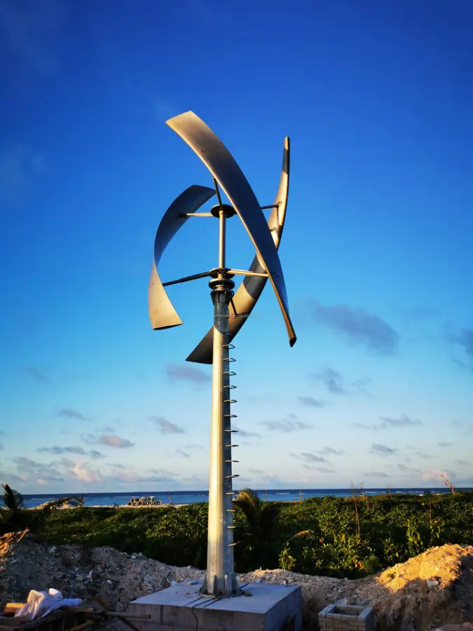 CE Certified High Efficiency Wind Fan 24v 48v 1kw Vertical Wind Turbine Generator Wind Solar Hybrid Power System for Home Use — image 5