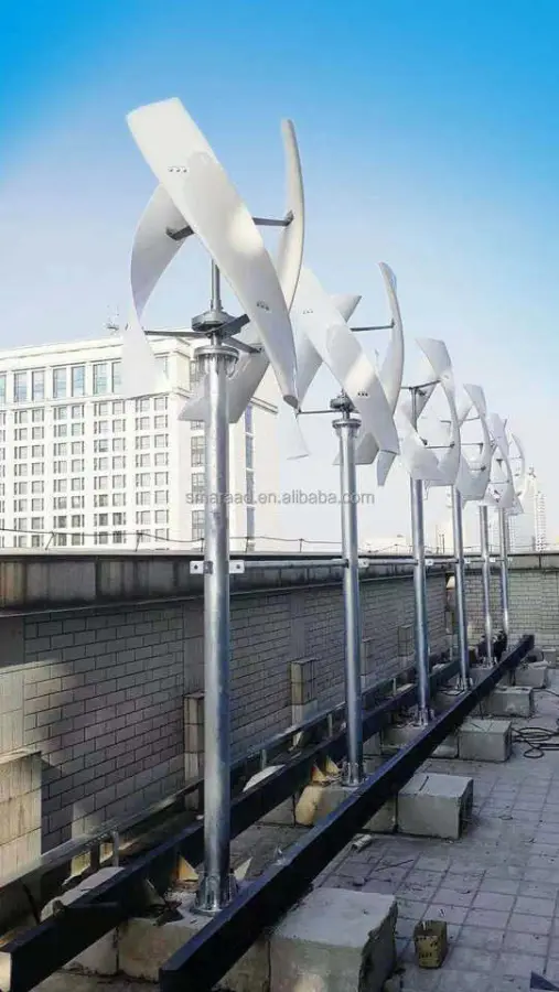 CE Certified High Efficiency Wind Fan 24v 48v 1kw Vertical Wind Turbine Generator Wind Solar Hybrid Power System for Home Use — image 6