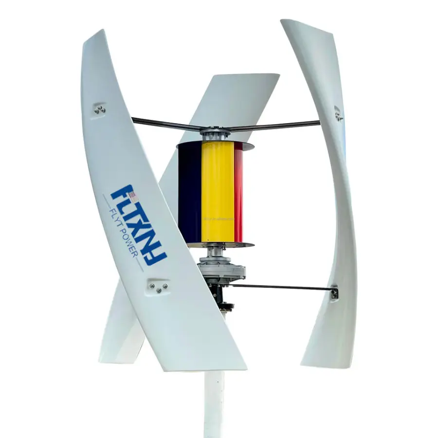 China Factory 2000w 12/24v Vertical Axis Wind Turbine Wind Energy Generator Home Wind Turbine Cheap — image 3