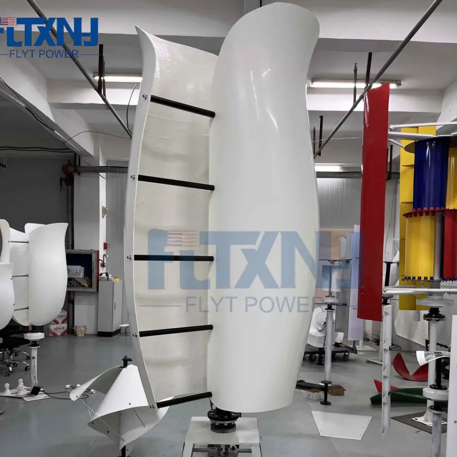 Poland Stock Wind Turbine 600w Silent Tulip Flower Vertical Axis Turbine Power for Home 12v Free Power — view 1