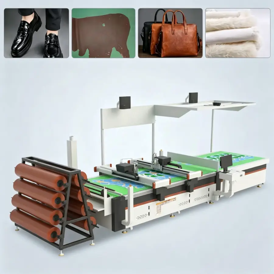 Automatic Digital Cutting Equipment Real Leather Synthetic Leather Leather Shoes With Oscillating Knife Tool Vacuum Suction — image 3