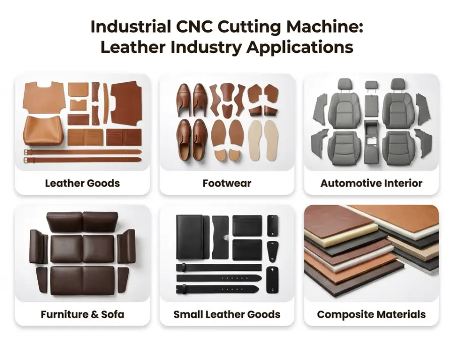 Automatic Digital Leather Cutting Machine with Double Heads Oscillating Knife — image 4