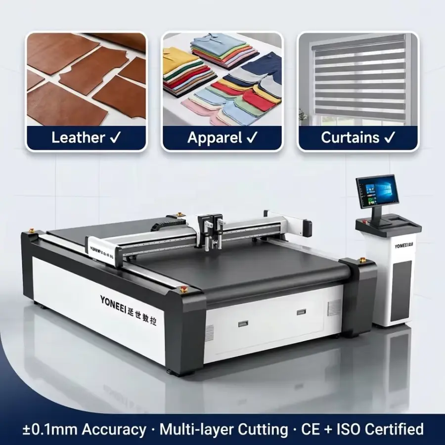 Good Price CNC Leather Cutting Machine for Genuine Leather PU Synthetic Shoes Car Seat Cover with Auto Feed System — image 3