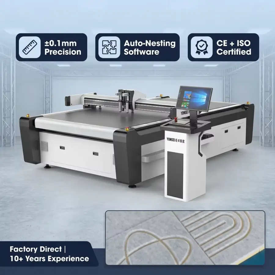 Fabric and Cloth Strip Digital Vibrating Knife Cutting Machine CNC Textile Machinery for Garment Bags Curtains Tablecloths — image 3