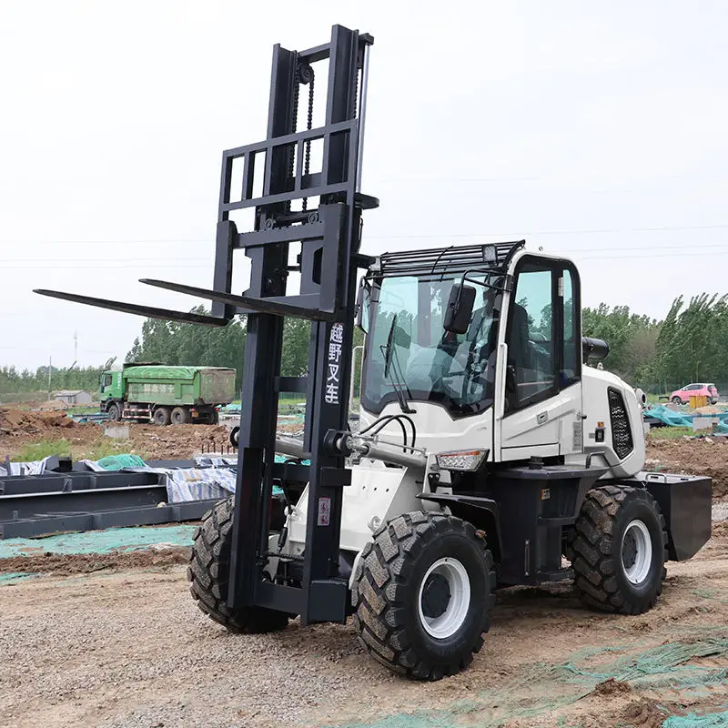 All Terrain 4wd Forklift Manufacturer 5 Ton Heavy Duty diesel All Terrain Forklifts Supercharged Engine Handling Truck f — view 1