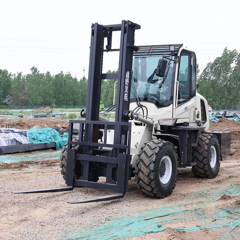 All Terrain 4wd Forklift Manufacturer 5 Ton Heavy Duty diesel All Terrain Forklifts Supercharged Engine Handling Truck for Sale — image 5