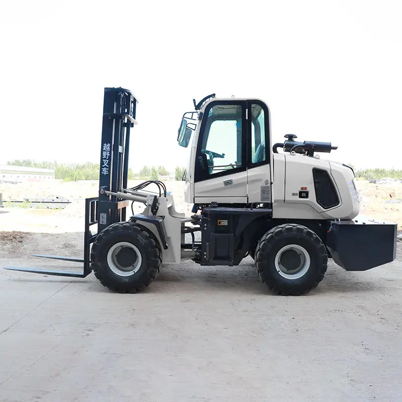 All Terrain 4wd Forklift Manufacturer 5 Ton Heavy Duty diesel All Terrain Forklifts Supercharged Engine Handling Truck for Sale — image 6